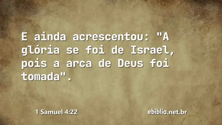 1 Samuel 4:22