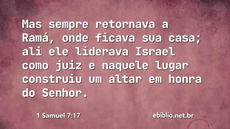 1 Samuel 7:17