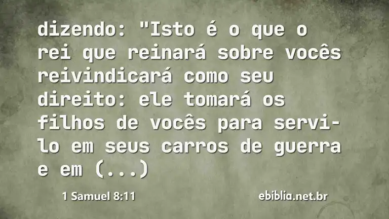 1 Samuel 8:11