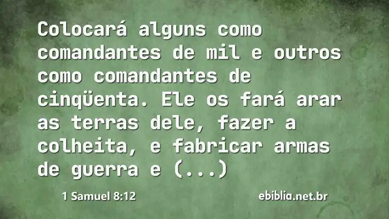 1 Samuel 8:12