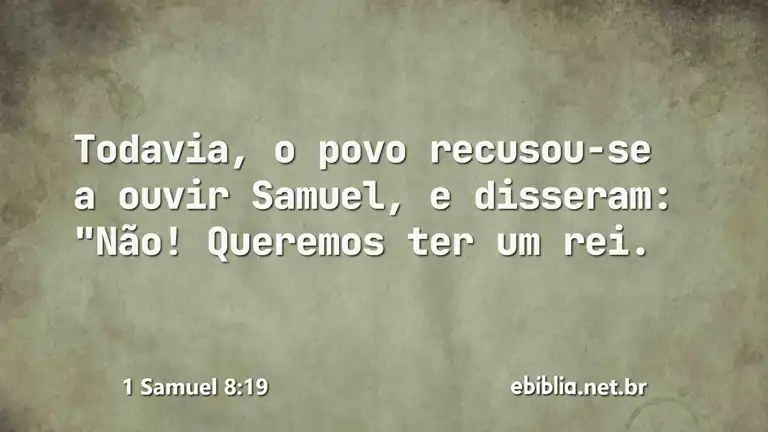 1 Samuel 8:19