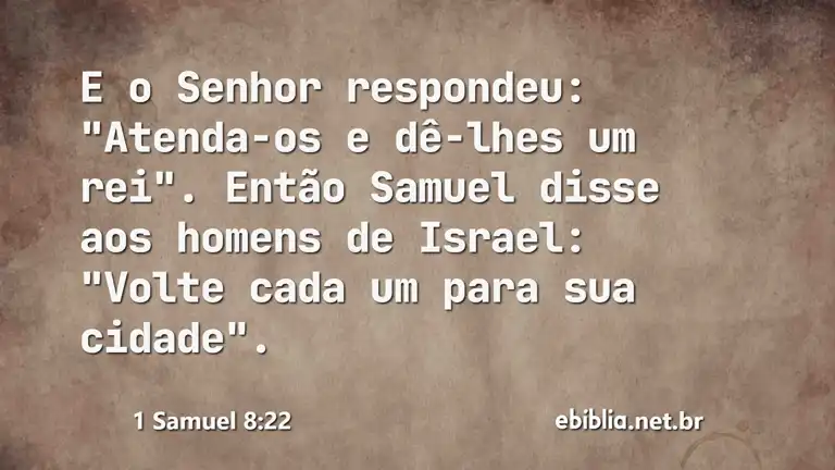 1 Samuel 8:22