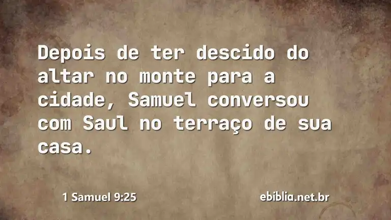 1 Samuel 9:25