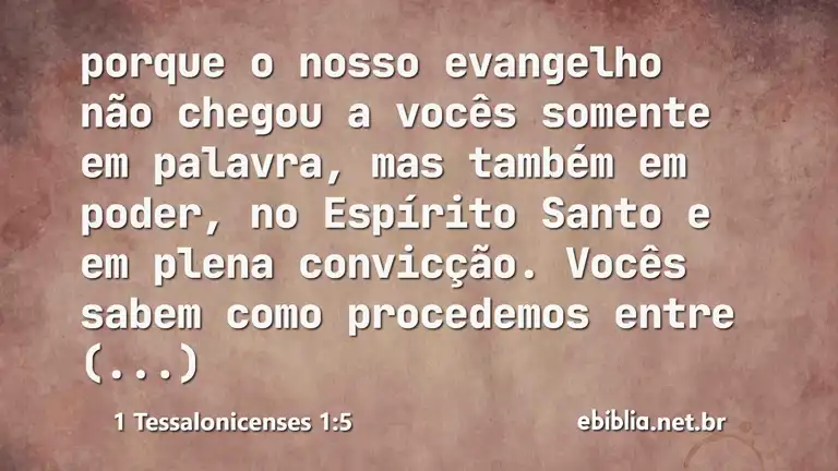 1 Tessalonicenses 1:5