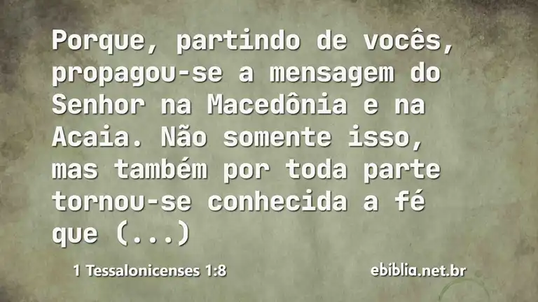 1 Tessalonicenses 1:8