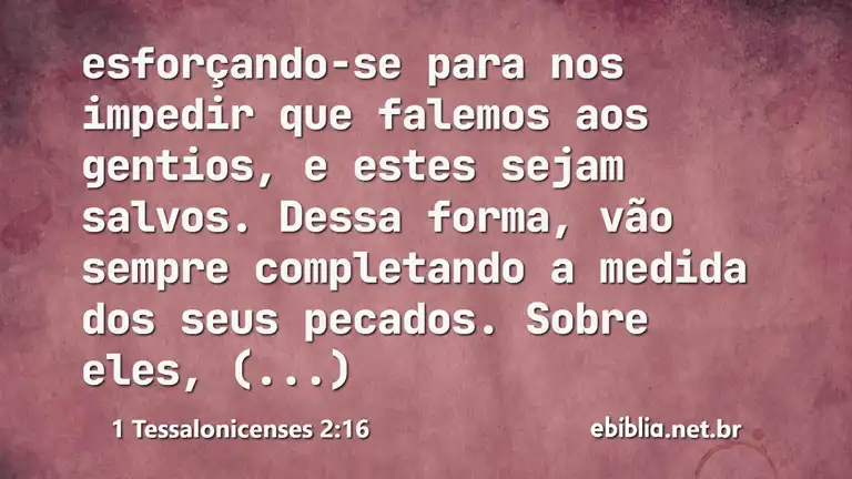 1 Tessalonicenses 2:16