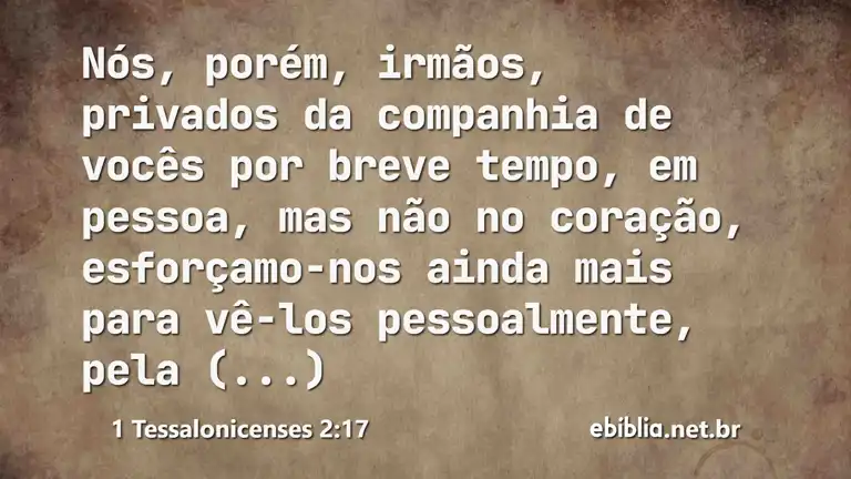 1 Tessalonicenses 2:17