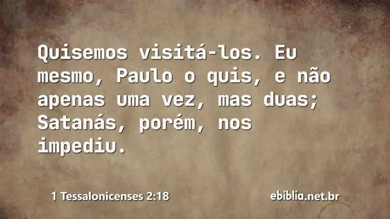 1 Tessalonicenses 2:18