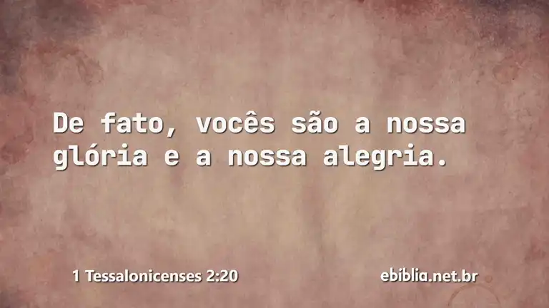 1 Tessalonicenses 2:20