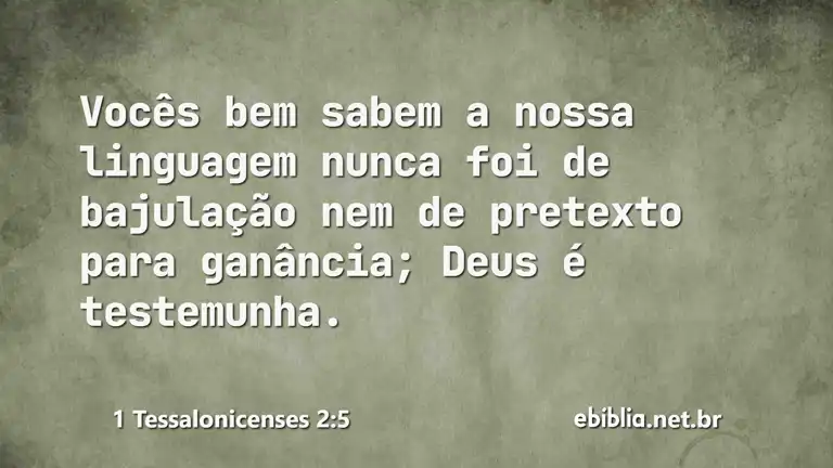 1 Tessalonicenses 2:5