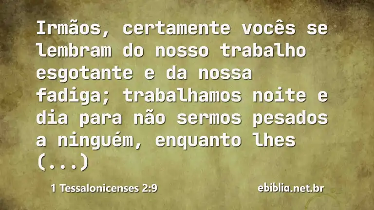 1 Tessalonicenses 2:9