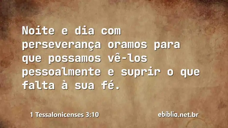 1 Tessalonicenses 3:10