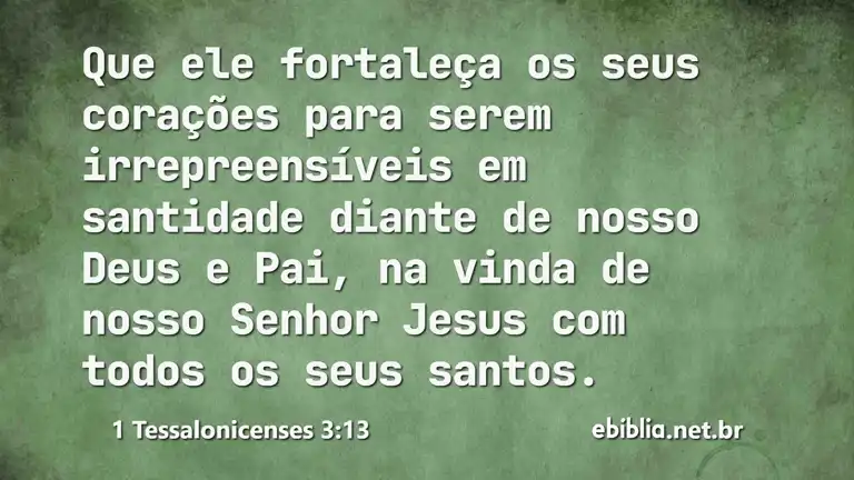 1 Tessalonicenses 3:13