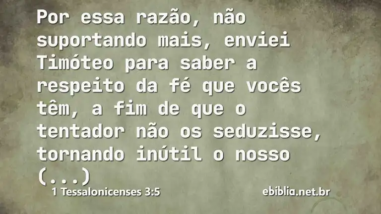 1 Tessalonicenses 3:5