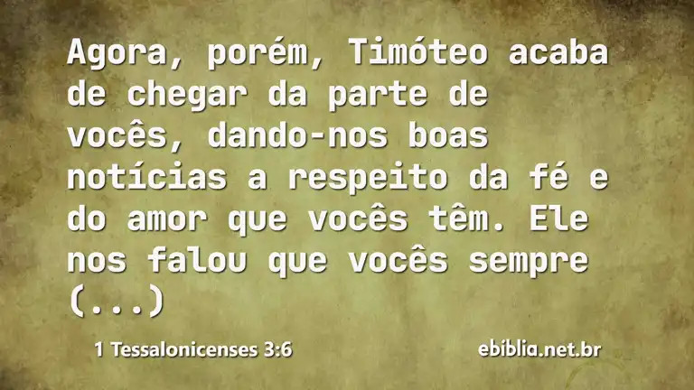 1 Tessalonicenses 3:6