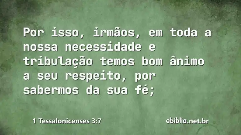 1 Tessalonicenses 3:7