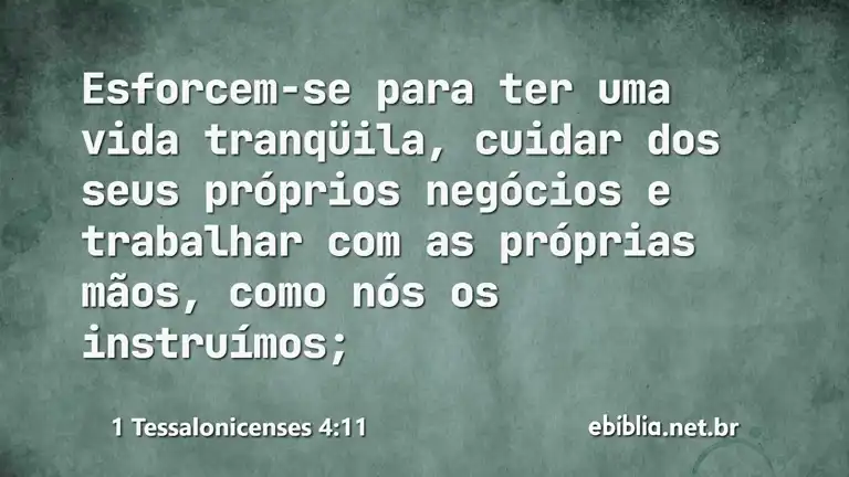 1 Tessalonicenses 4:11