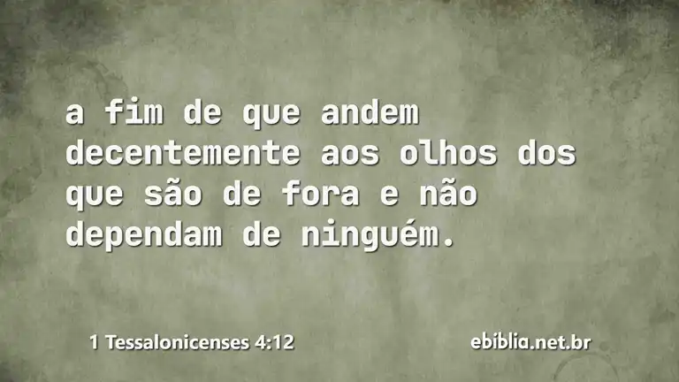 1 Tessalonicenses 4:12