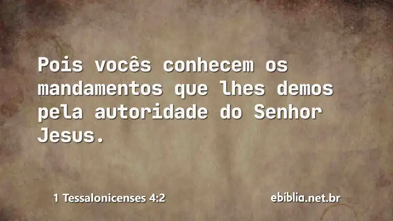 1 Tessalonicenses 4:2