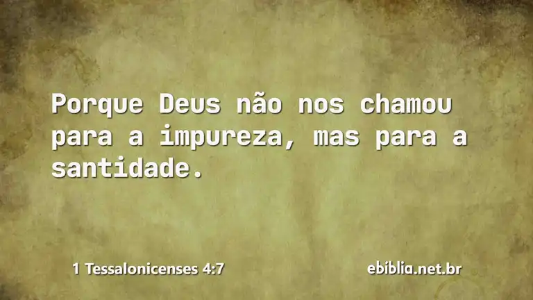 1 Tessalonicenses 4:7