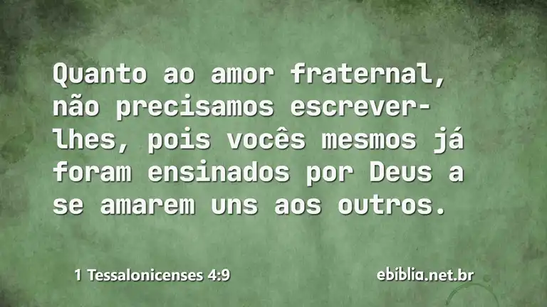 1 Tessalonicenses 4:9