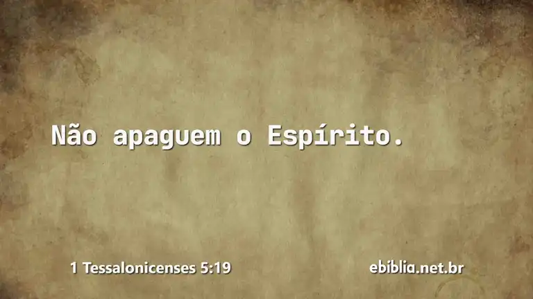 1 Tessalonicenses 5:19