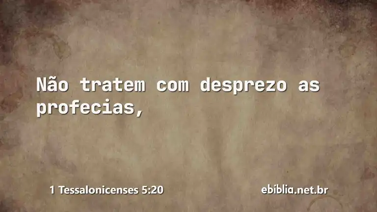 1 Tessalonicenses 5:20