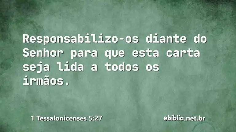 1 Tessalonicenses 5:27