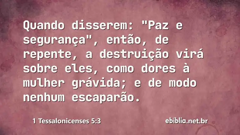 1 Tessalonicenses 5:3