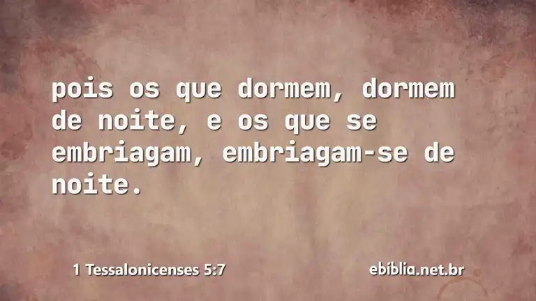 1 Tessalonicenses 5:7