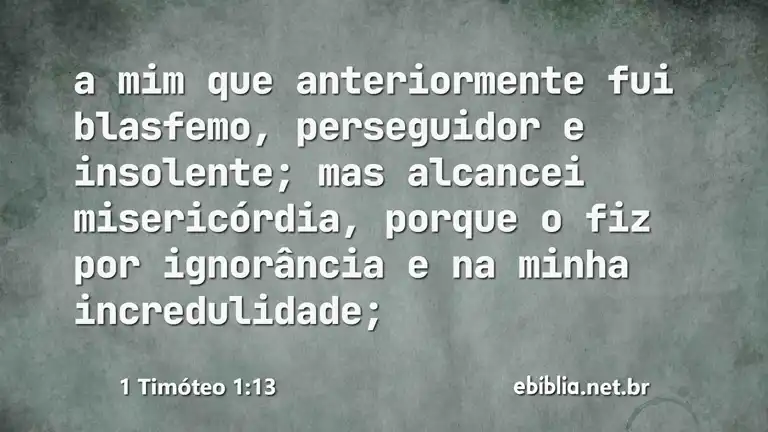 1 Timóteo 1:13