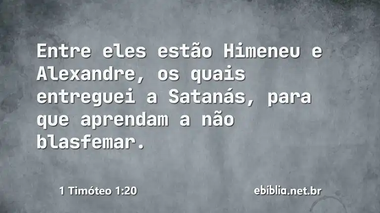 1 Timóteo 1:20