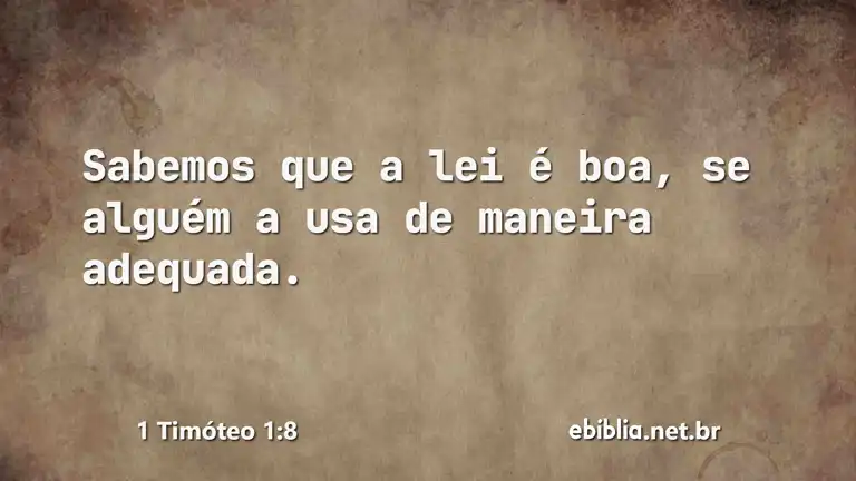 1 Timóteo 1:8