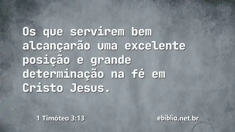 1 Timóteo 3:13