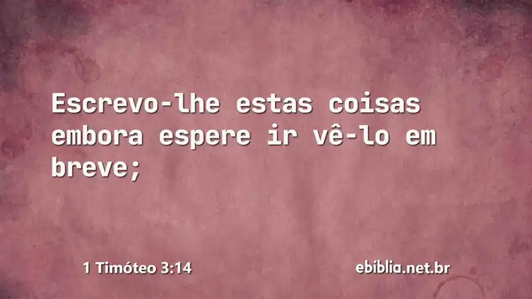 1 Timóteo 3:14