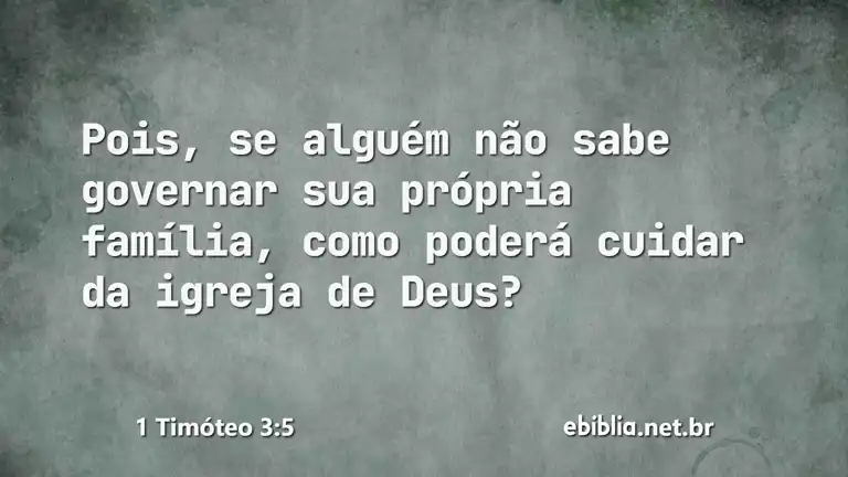 1 Timóteo 3:5