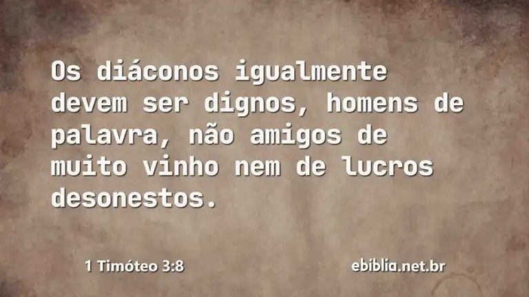 1 Timóteo 3:8