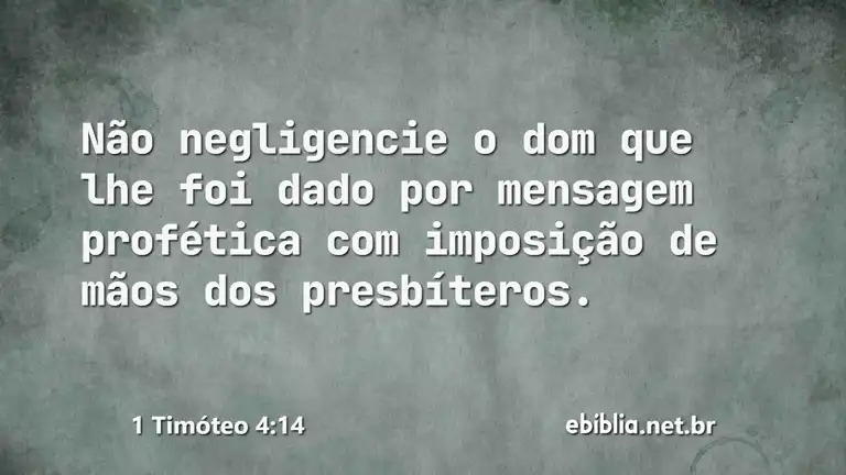 1 Timóteo 4:14