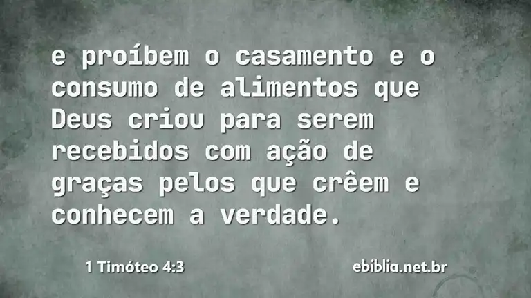 1 Timóteo 4:3