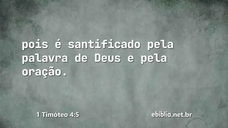 1 Timóteo 4:5