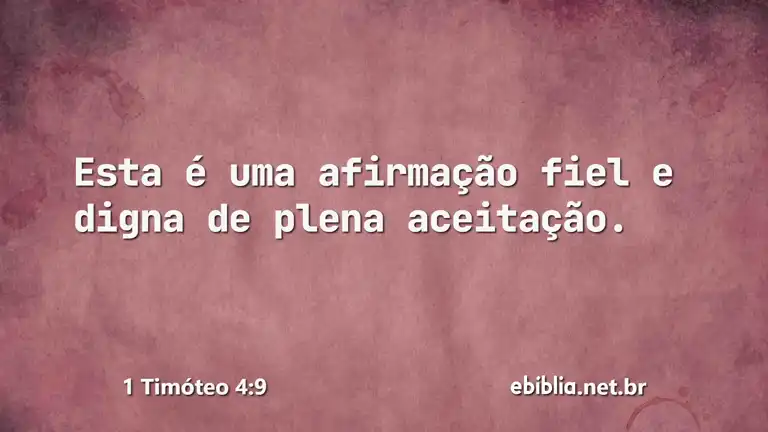 1 Timóteo 4:9