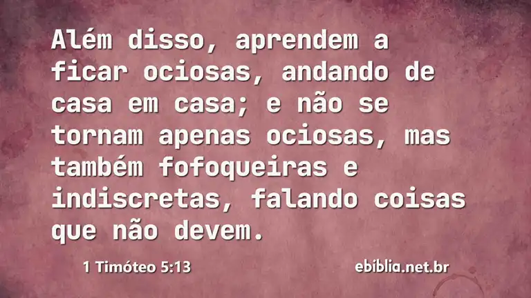 1 Timóteo 5:13