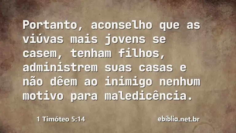 1 Timóteo 5:14