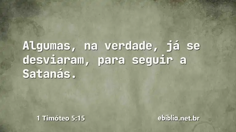 1 Timóteo 5:15