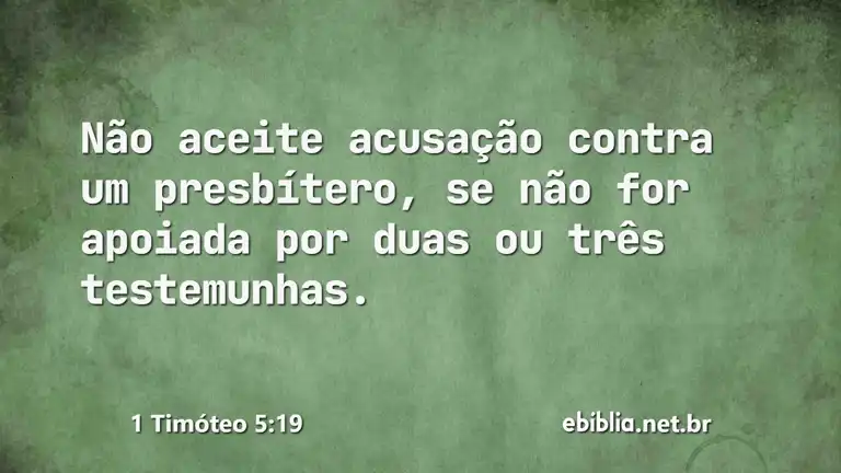 1 Timóteo 5:19