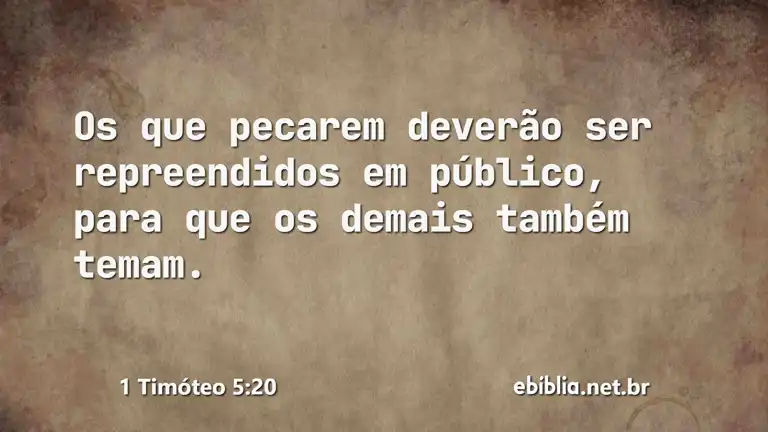 1 Timóteo 5:20