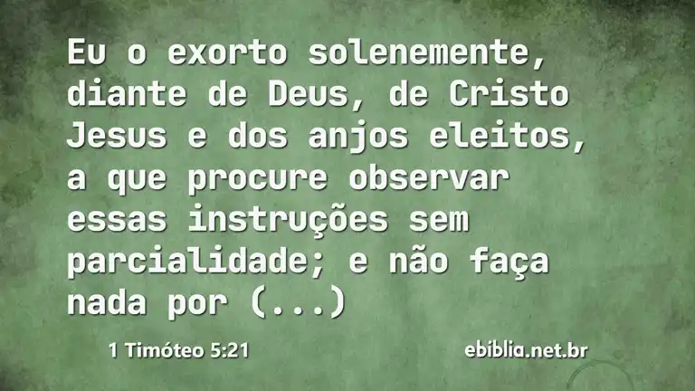 1 Timóteo 5:21