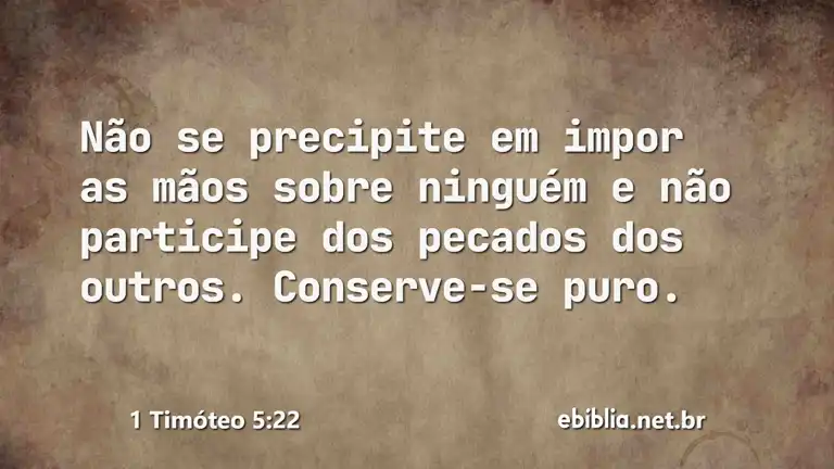 1 Timóteo 5:22