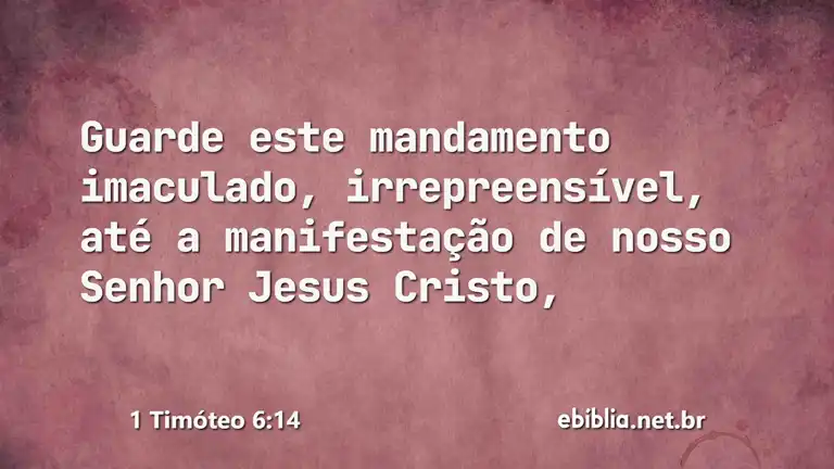 1 Timóteo 6:14