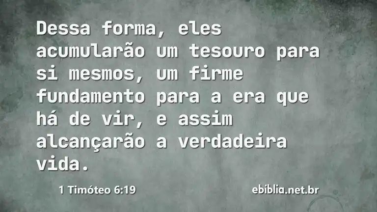 1 Timóteo 6:19